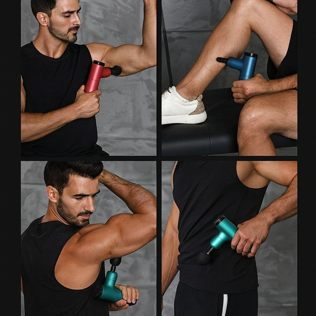 Mini pistolet de massage – 4 vitesses, USB-C & format compact