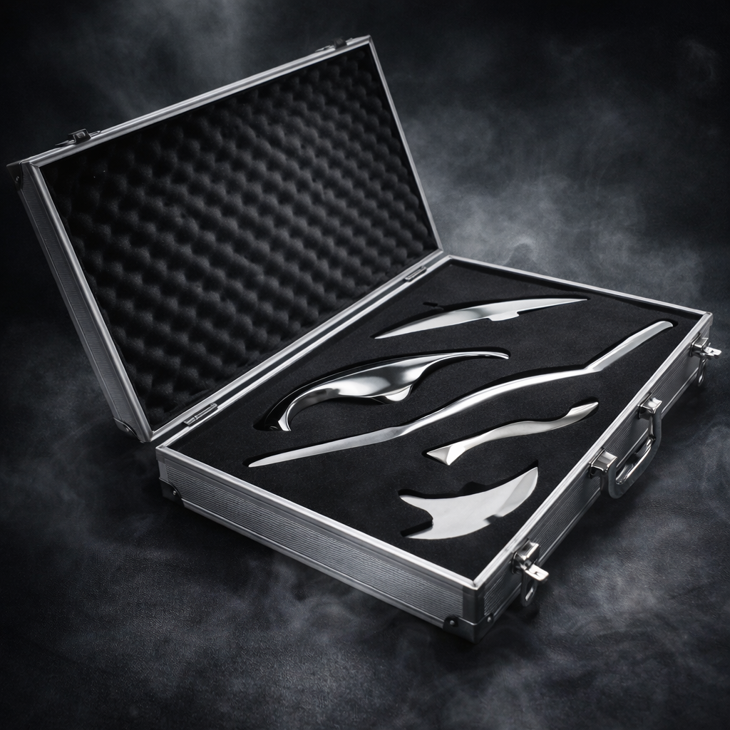 Set d’accessoires acier inoxydable Gua shua Fascia